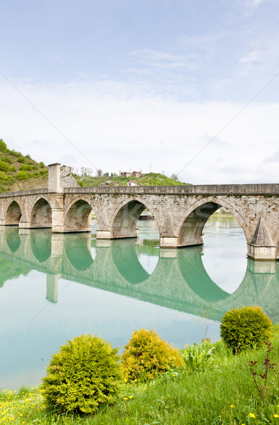 Stock photo: bridge over Drina River, Visegrad, Bosnia and Hercegovina