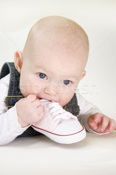 Portrait couché chaussures enfants [[stock_photo]] © phbcz