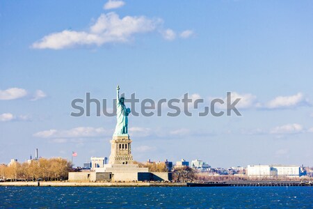 Libertate insulă statuie New York SUA Imagine de stoc © phbcz