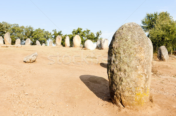 Cromlech of Almendres near Evora, Alentejo, Portugal Stock photo © phbcz