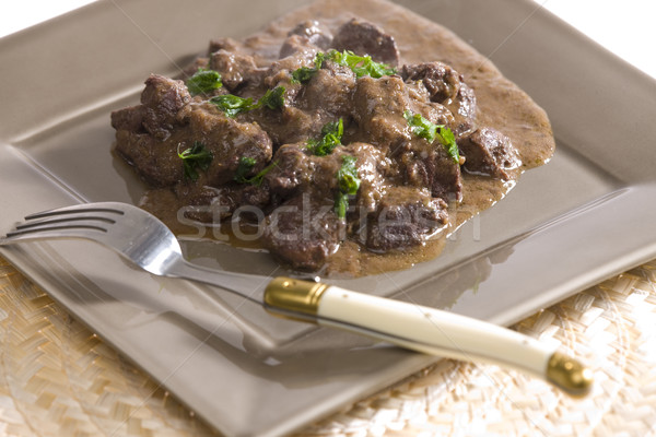 venison goulash with red wine Stock photo © phbcz