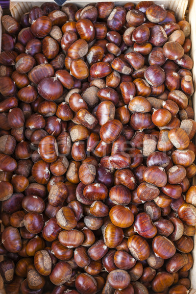 chestnuts, market in Forcalquier, Provence, France Stock photo © phbcz