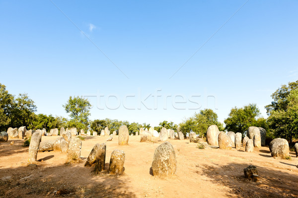 Cromlech of Almendres near Evora, Alentejo, Portugal Stock photo © phbcz