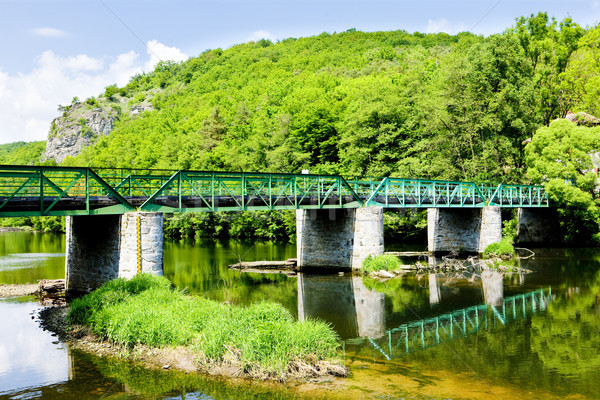 Stock photo: bridge across Dyje river, Hardegg, Lower Austria, Austria