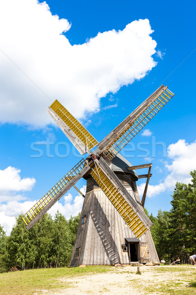 windmill, Kaszubski ethnographic park in Wdzydzki Park Krajobraz Stock photo © phbcz