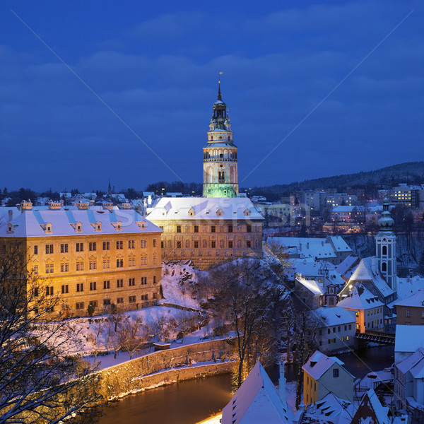 Cesky Krumlov in winter, Czech Republic Stock photo © phbcz