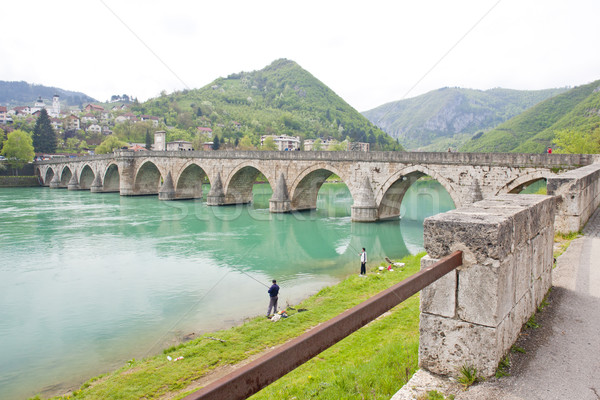 bridge over Drina River, Visegrad, Bosnia and Hercegovina Stock photo © phbcz