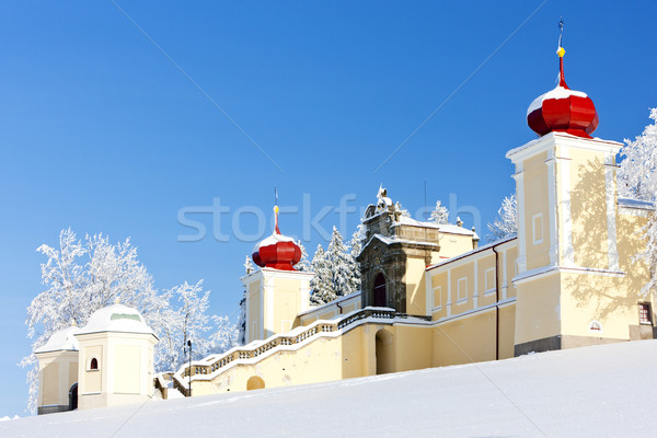 Mountain of Mother of God, Kraliky Monastery, Czech Republic Stock photo © phbcz