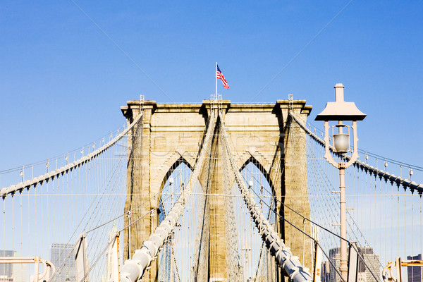 detail of Brooklyn Bridge, Manhattan, New York City, USA Stock photo © phbcz
