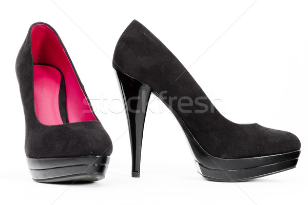 Preto sapatos estilo objeto calcanhares Foto stock © phbcz