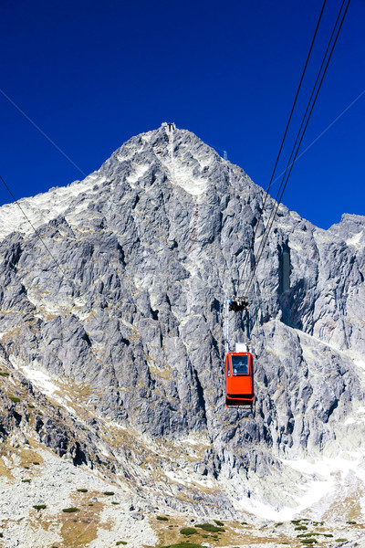 Kabel samochodu szczyt wysoki Słowacja Europie Zdjęcia stock © phbcz