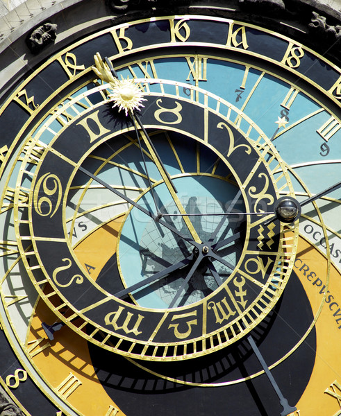 detail of Horloge, Old Town Hall, Prague, Czech Republic Stock photo © phbcz