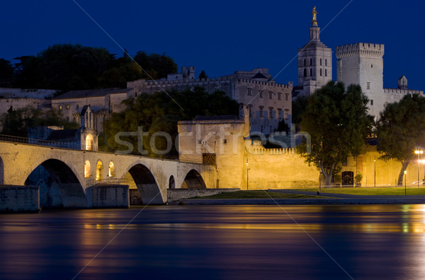 Avignon at night, Provence, France Stock photo © phbcz