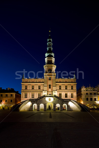 Town Hall at night, Main Square (Rynek Wielki), Zamosc, Poland Stock photo © phbcz