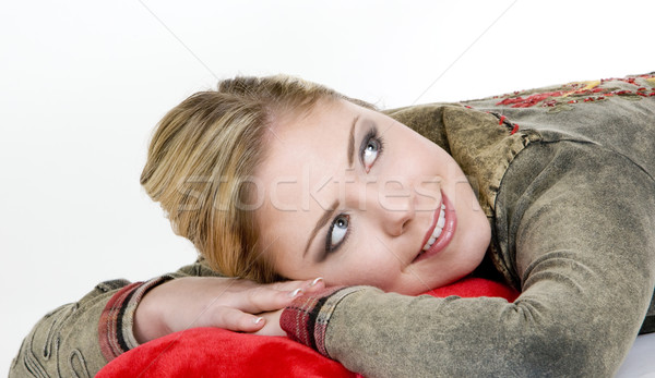 portrait of lying down woman Stock photo © phbcz