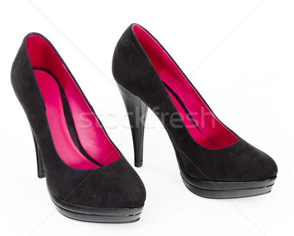 Preto sapatos estilo objeto calcanhares Foto stock © phbcz