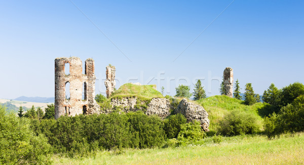 ruins of Plavec Castle, Slovakia Stock photo © phbcz