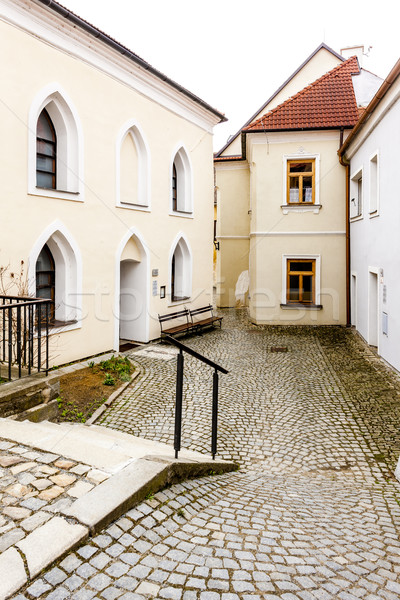 Front synagoga kwartał Czechy domu kościoła Zdjęcia stock © phbcz