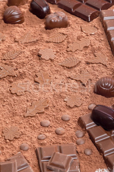 still life of chocolate in cocoa Stock photo © phbcz