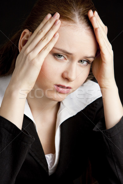 portrait of tired businesswoman Stock photo © phbcz