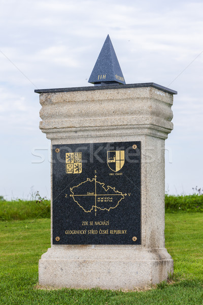 geographical center of the Czech Republic in Cihost Stock photo © phbcz