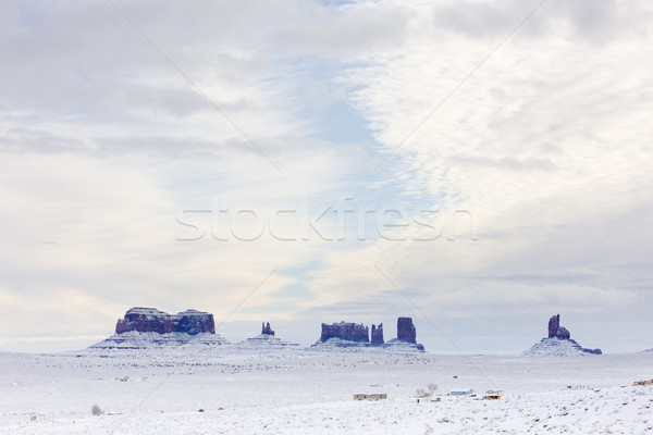 Monument Valley National Park in winter, Utah-Arizona, USA Stock photo © phbcz