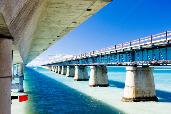 Straße Brücken Florida Schlüssel USA Stock foto © phbcz