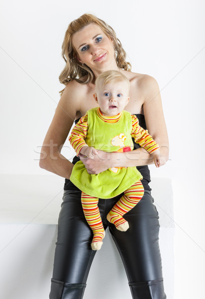 portrait of mother with her baby girl Stock photo © phbcz