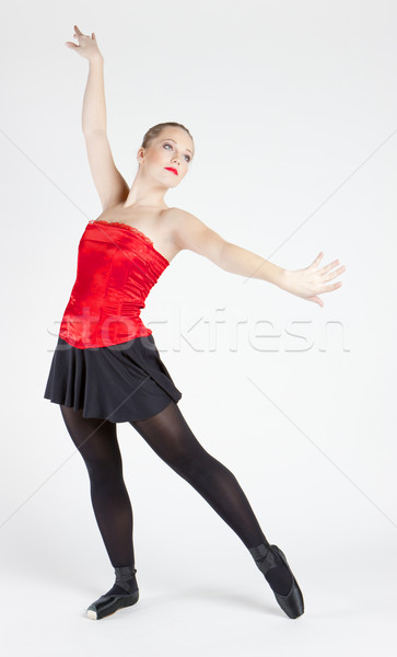 Stock foto: Ballett-Tänzerin · Frauen · Tanz · rot · Ballett · jungen