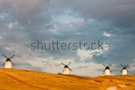 windmills, Alcazar de San Juan, Castile-La Mancha, Spain Stock photo © phbcz