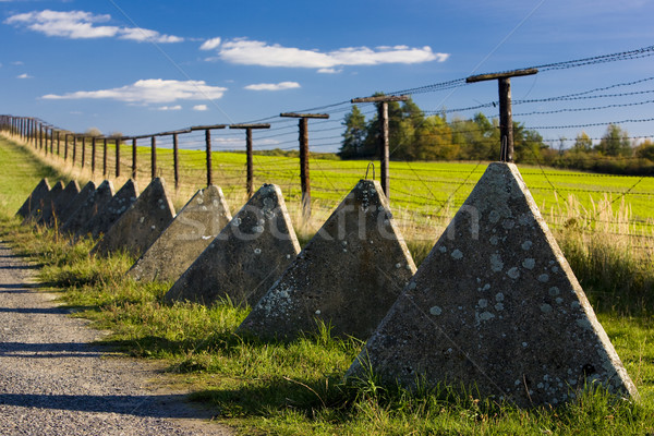 remains of iron curtain, Cizov, Czech Republic Stock photo © phbcz