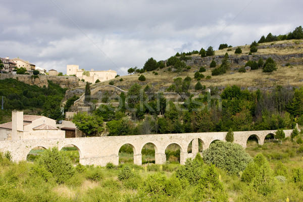 aqueduct, Pedraza de la Sierra, Segovia Province, Castile and Le Stock photo © phbcz