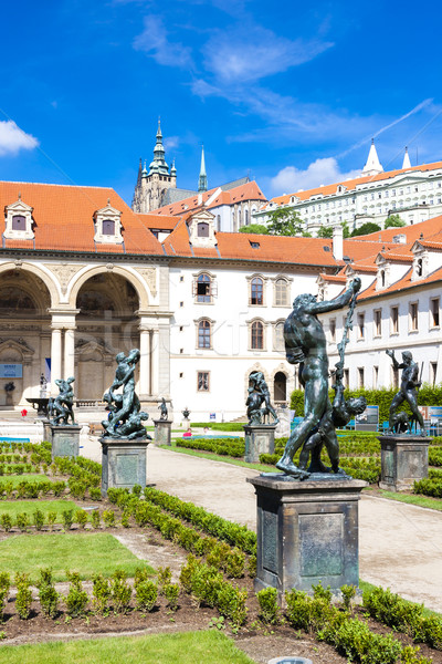Valdstejnska Garden and Prague Castle, Prague, Czech Republic Stock photo © phbcz