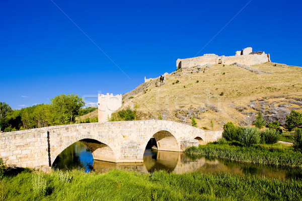 bridge and Osma Castle, El Burgo de Osma, Soria Province, Castil Stock photo © phbcz