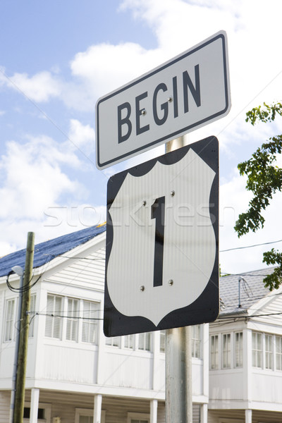 beginning of the road number 1, Key West, Florida, USA Stock photo © phbcz