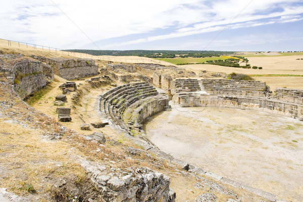 Roman Amphitheatre of Segobriga, Saelices, Castile-La Mancha, Sp Stock photo © phbcz