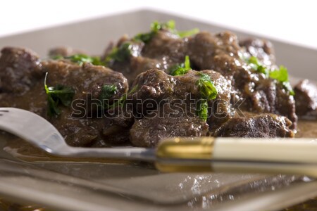 venison goulash with red wine Stock photo © phbcz