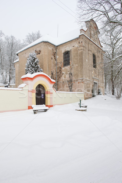 Church of Saint Peter and Paul, Lisna, Czech Republic Stock photo © phbcz