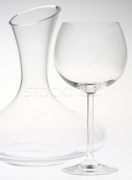 wine glass with carafe Stock photo © phbcz