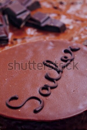 Sacher cake Stock photo © phbcz