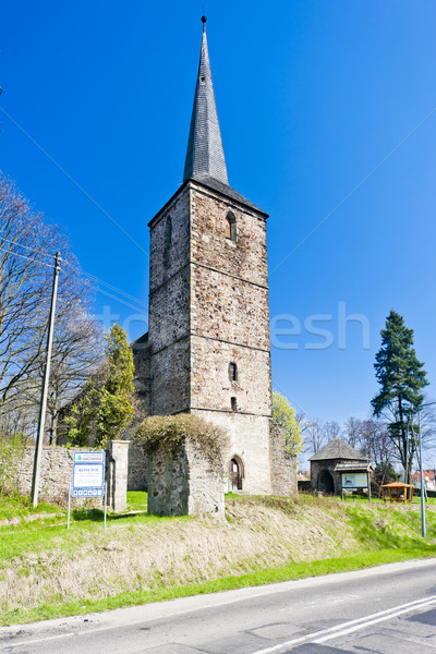 romanesque church in Swierzawa, Silesia, Poland Stock photo © phbcz