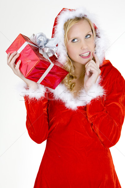 Santa Claus with Christmas present Stock photo © phbcz