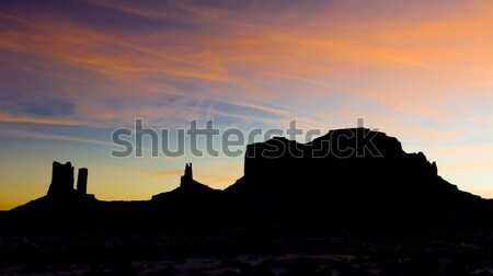 Monument Valley National Park after sunset, Utah-Arizona, USA Stock photo © phbcz