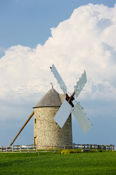 windmill, Moidrey, Brittany, France Stock photo © phbcz