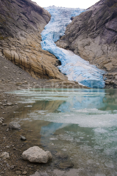 Melkevollbreen Glacier, Jostedalsbreen National Park, near Brigs Stock photo © phbcz