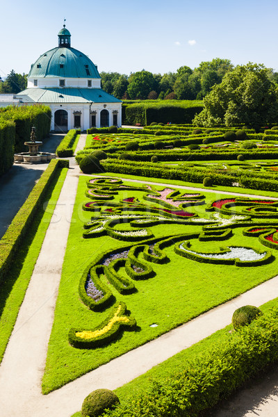 Foto stock: Jardín · de · flores · palacio · República · Checa · flor · edificio · viaje