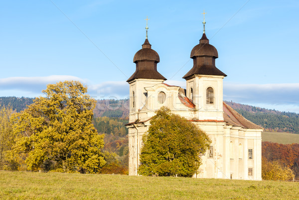 Stock photo: church of Saint Margaret, Sonov near Broumov, Czech Republic