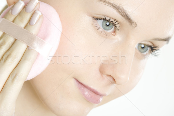 portrait of woman's make up Stock photo © phbcz