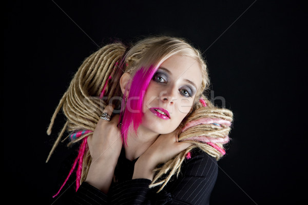 portrait of young woman with dreadlocks Stock photo © phbcz