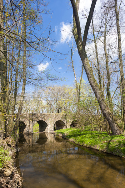 Foto stock: Barroco · puente · República · Checa · agua · viaje · arquitectura